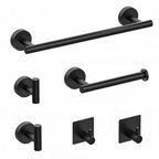 Towel Rail Bathroom Hardware Set 6-Piece Black Bathroom Accessories Set 40CM