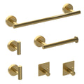 Gold Bathroom Accessories Set 6-Piece Towel Rail Bathroom Hardware Set 40CM