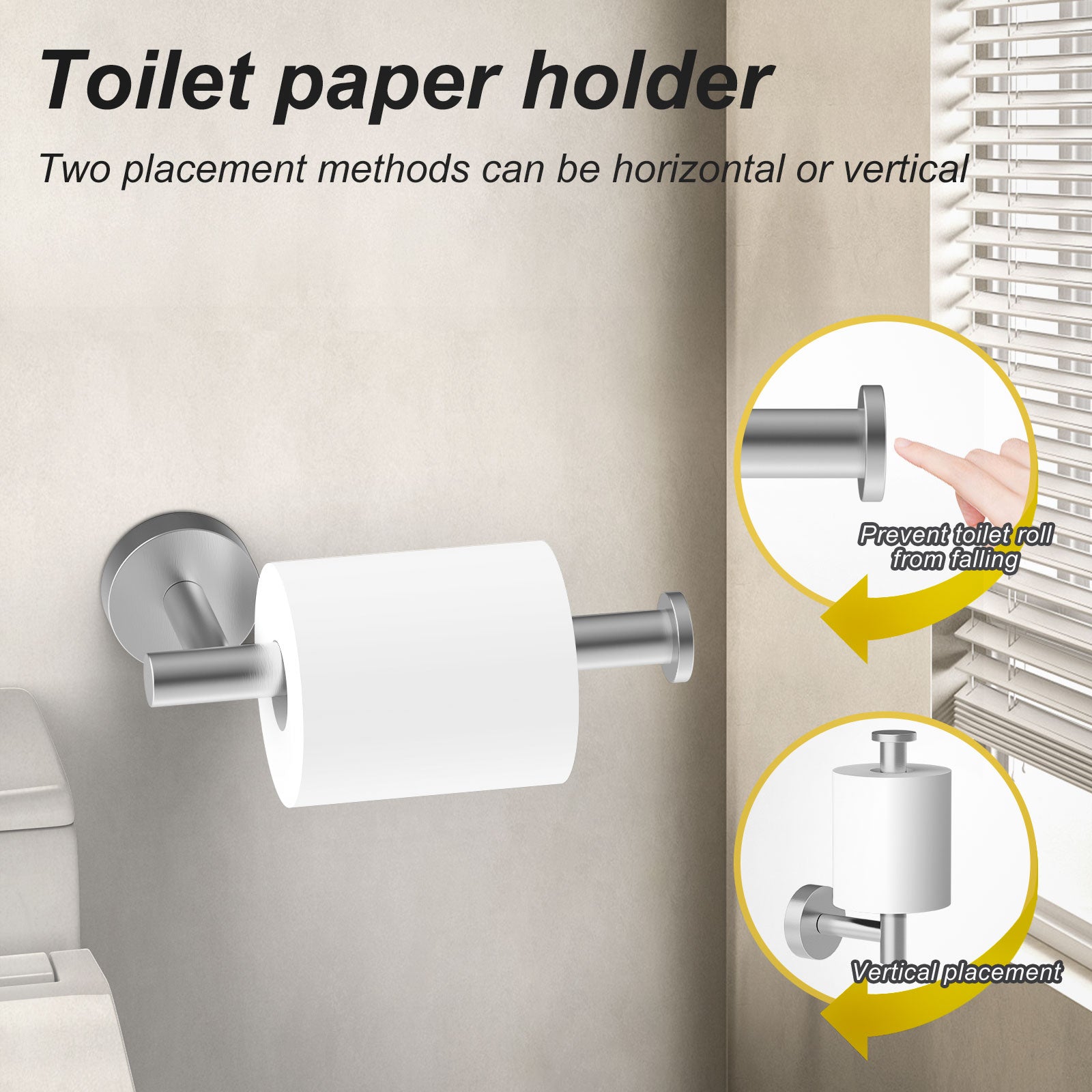 Towel Rail Bathroom Hardware Set 6-Piece Brushed Nickel