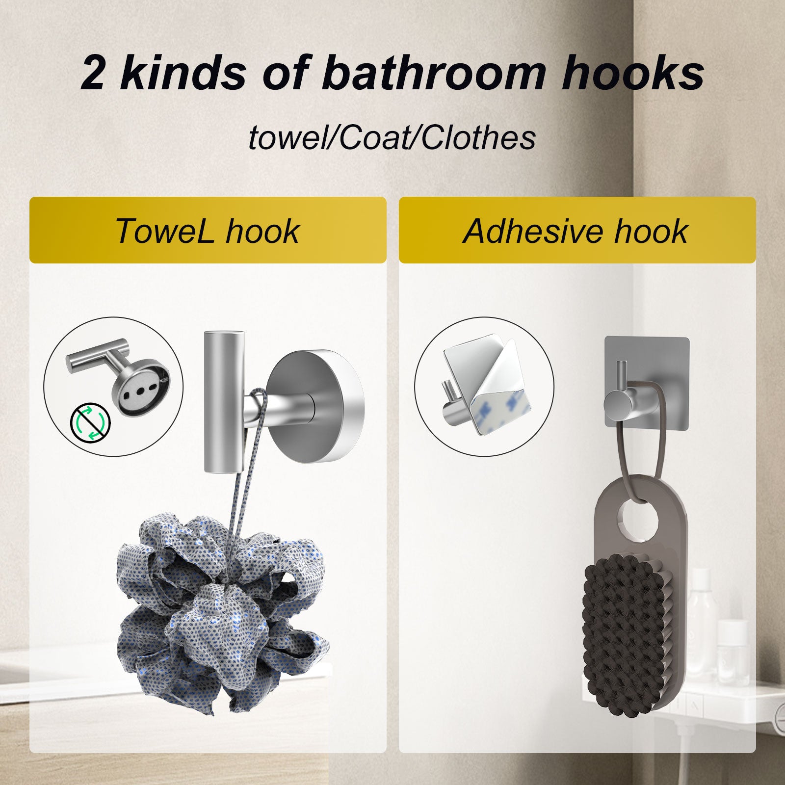 Towel Rail Bathroom Hardware Set 6-Piece Brushed Nickel