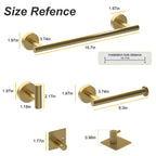 Gold Bathroom Accessories Set 6-Piece Towel Rail Bathroom Hardware Set 40CM