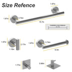 Towel Rail Bathroom Hardware Set 6-Piece Brushed Nickel