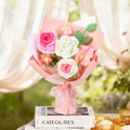 Pink Crochet Flower Bouquet Mothers Day Gift for Her