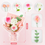 Pink Crochet Flower Bouquet Mothers Day Gift for Her