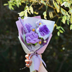 Handmade Purple Crochet Flower Bouquet